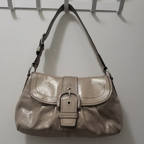 Coach Vintage Soho Elegant Metallic Leather Shoulder Bag - Picture 1 of 12